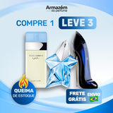 3 Perfumes Femininos TESTER (100ml) - Light Blue | Good Girl | Angel (5 Anos Armazém do Perfume)