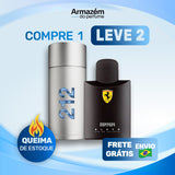 2 Perfumes Masculinos (100ml) - Ferrari Black | 212 VIP NYC | (5 Anos Armazém do Perfume)