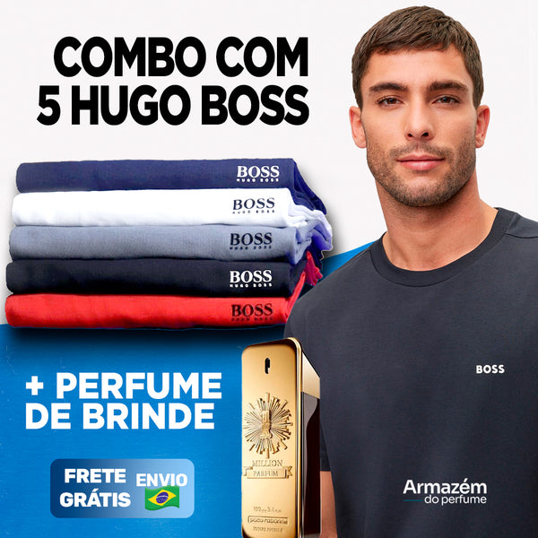 Combo 5 Camisetas H Boss + Brinde - ÚLTIMAS UNIDADES