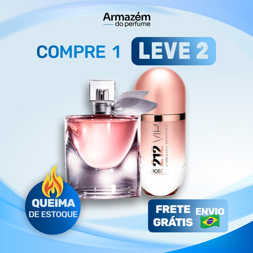 2 Perfumes Femininos (100ml) -  212 VIP Rosé | La Vie est Belle (5 Anos Armazém do Perfume)