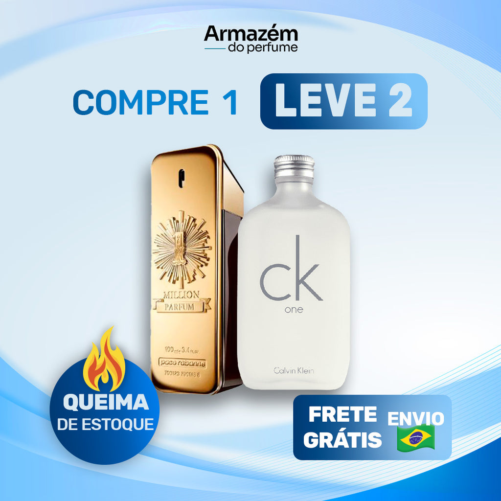 2 Perfumes Masculinos TESTER (100ml) - 1 Million | Calvin Klein One | (5 Anos Armazém do Perfume)