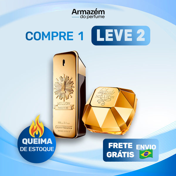 2 Perfumes Femininos TESTER (100ml) - 1 Million | Lady Million | (5 Anos Armazém do Perfume)