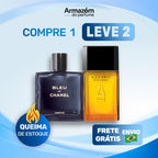 2 Perfumes Masculinos (100ml) - Bleu de Chanel | Azzaro Pour Homme (5 Anos Armazém do Perfume)