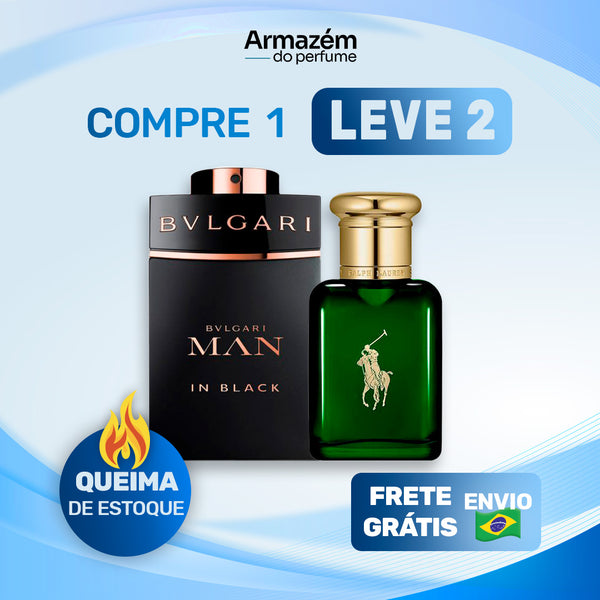 2 Perfumes Masculinos TESTER (100ml) - Bvlgari MAN in Black | Polo Green | (5 Anos Armazém do Perfume)