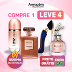 Combo 4 Perfumes Femininos Importados (100ml) - 212 VIP Rosé | Chanel Nº 5 | Good Girl | Scandal | (5 Anos Armazém do Perfume)